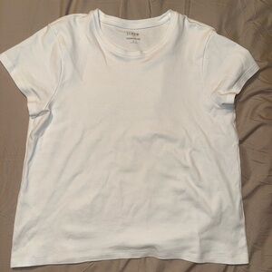 J. Crew  White Short Sleeve Essential Tee Large